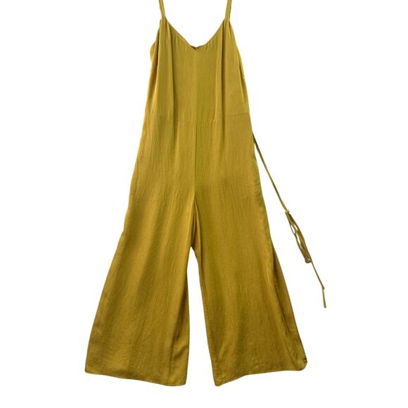 Vince Yellow Cami Wide-Leg Cropped Jumpsuit • Size 4 - Picture 1 of 7